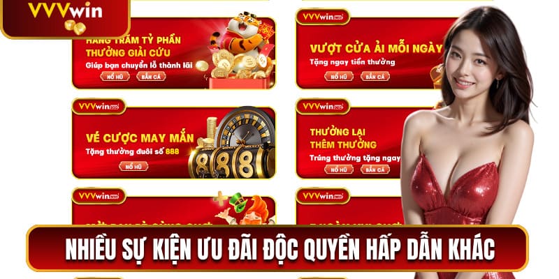 Nhiều sự kiện ưu đãi độc quyền dành cho thành viên